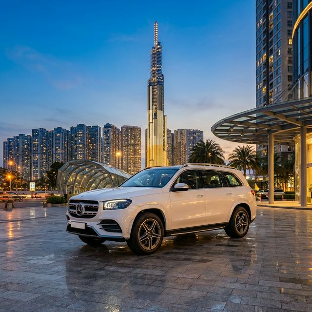 Premium Mercedes GLS at Landmark 81 Ho Chi Minh City - Rocket Car Rentals Corporate Fleet